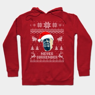 Never Surrender Ugly Sweater Hoodie